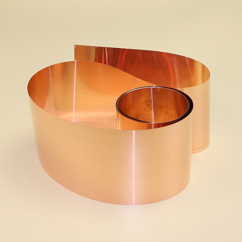 99.9% Pure Copper Cu Metal Sheet Foil 0.15 x 50 x 1000 mm