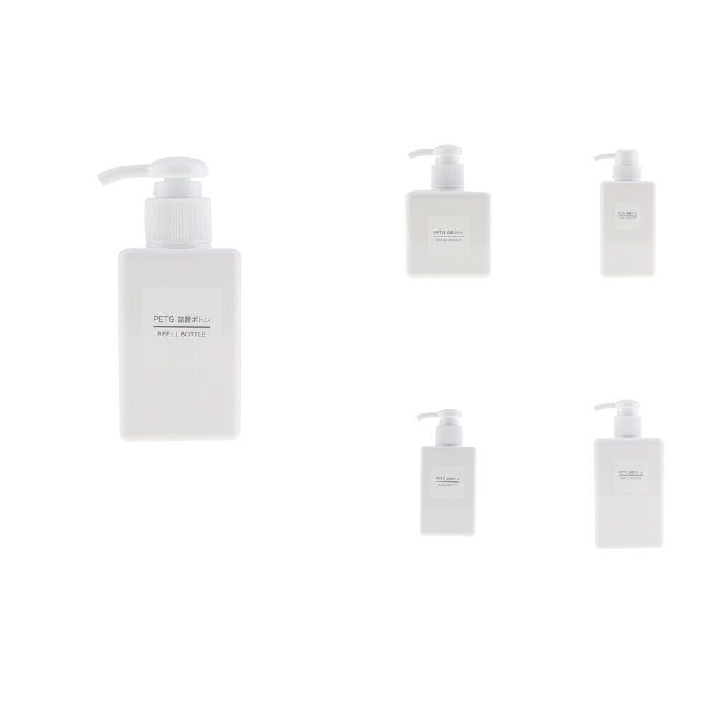5pcs Foaming Soap Dispenser Cosmetic Shampoo Container Pump Bottles White