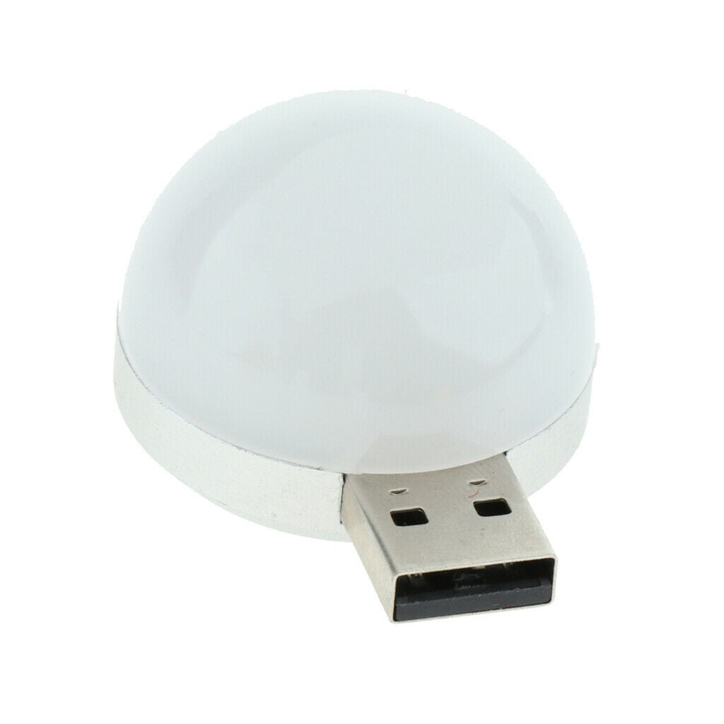 USB LED Rounded Night Lamp for Bedroom Table Tent Reading White Color