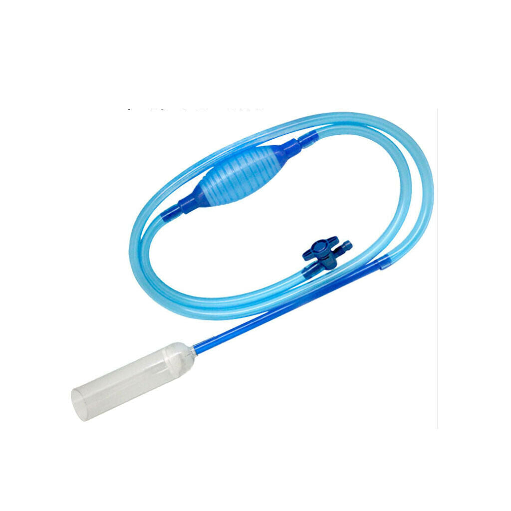 Aquarium Siphon Pump Gravel Filter Fish Tank Cleaner w/ Inbuilt Strainer