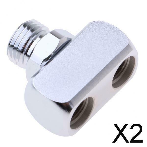 2X Brass Dive Hose Splitter 1x 9/16-18 UNF 2A Male to 2x 3/8-24 UNF 2B Female