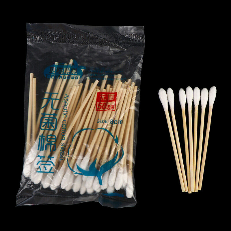 100pcs Disposable Double-ended Cotton Swabs Cosmetic Tools Individua EADFAU