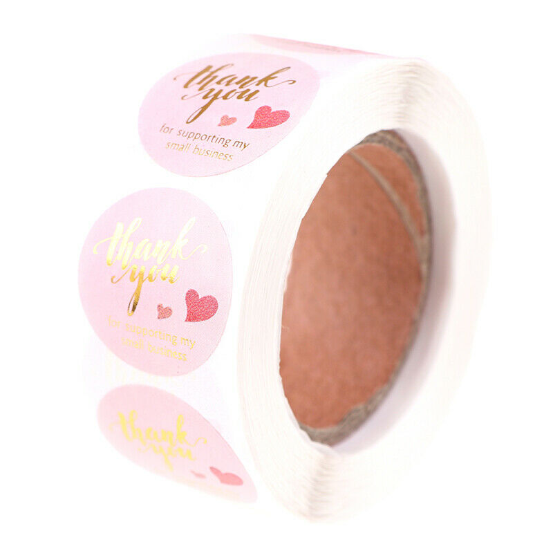 500Pcs Thank You Stickers Seal Labels Pink Stickers for Envelope Seal Lab.l8