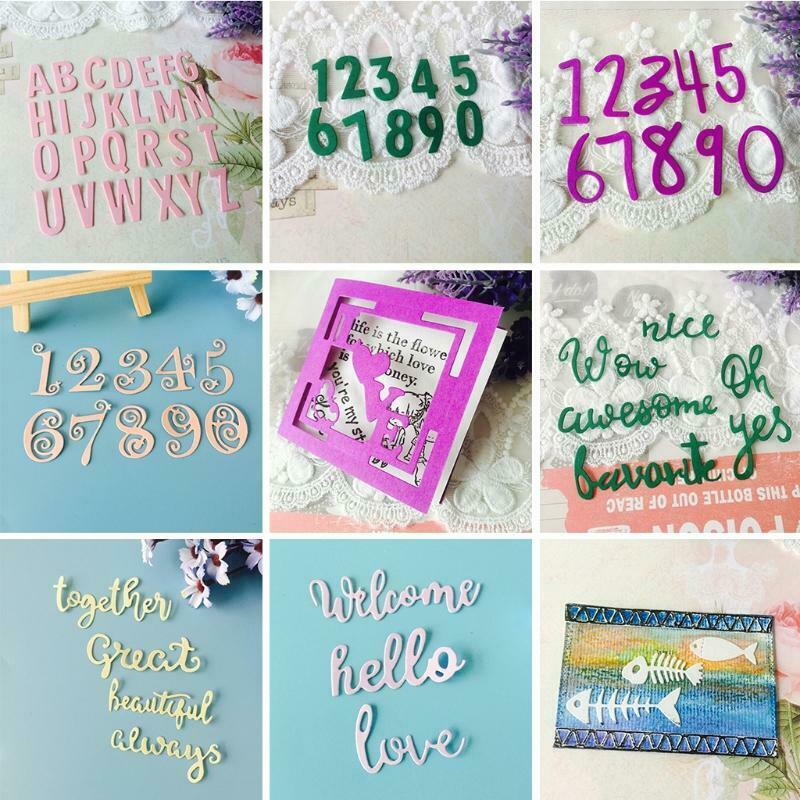 Alphabet Metal Cutting Dies Stencil DIY Scrapbooking Embossing Paper Card Decor