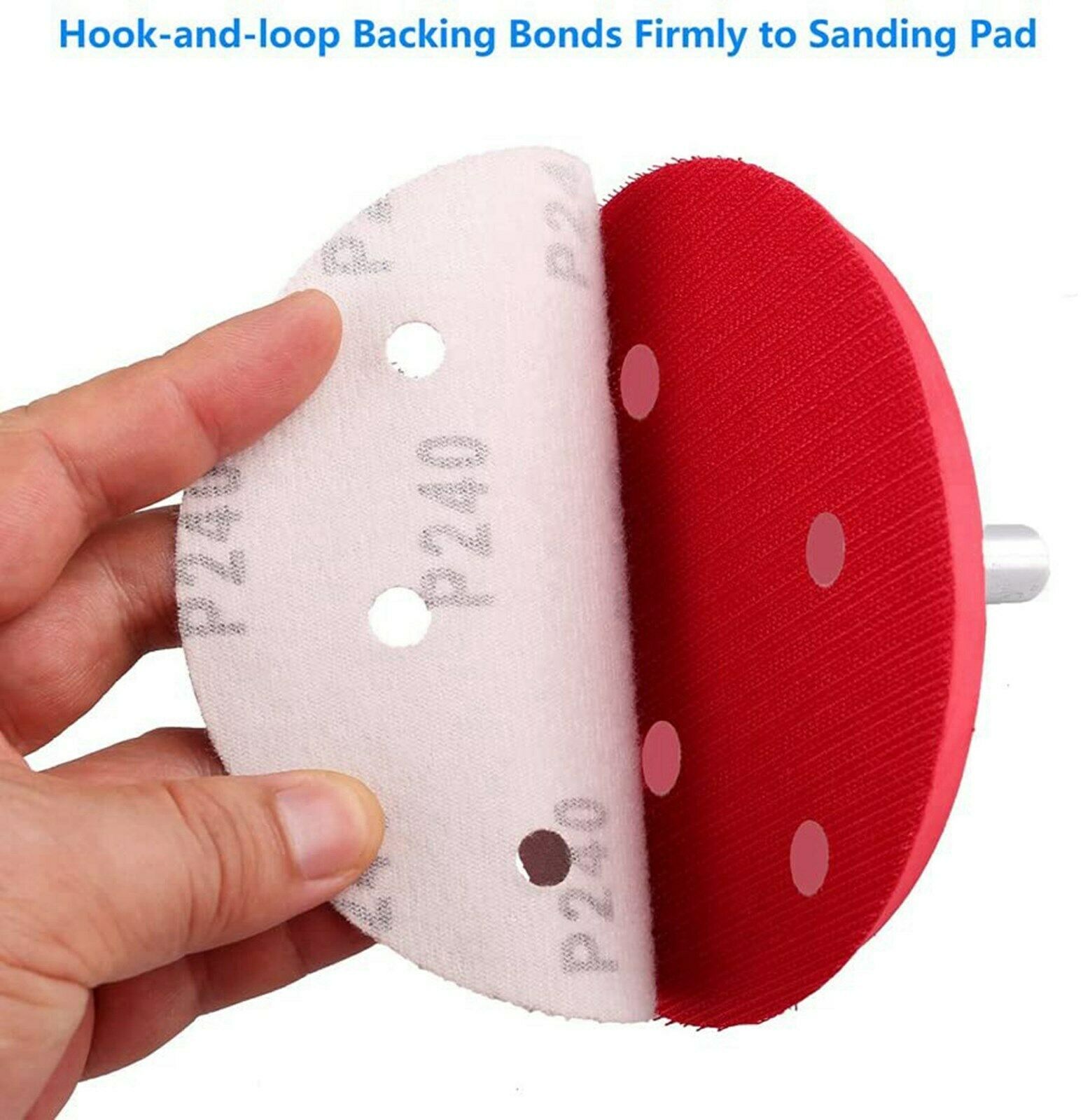 100 pack Sanding Discs 5 Inch 8 Holes Hook & Loop Random Orbital Sandpaper Grit