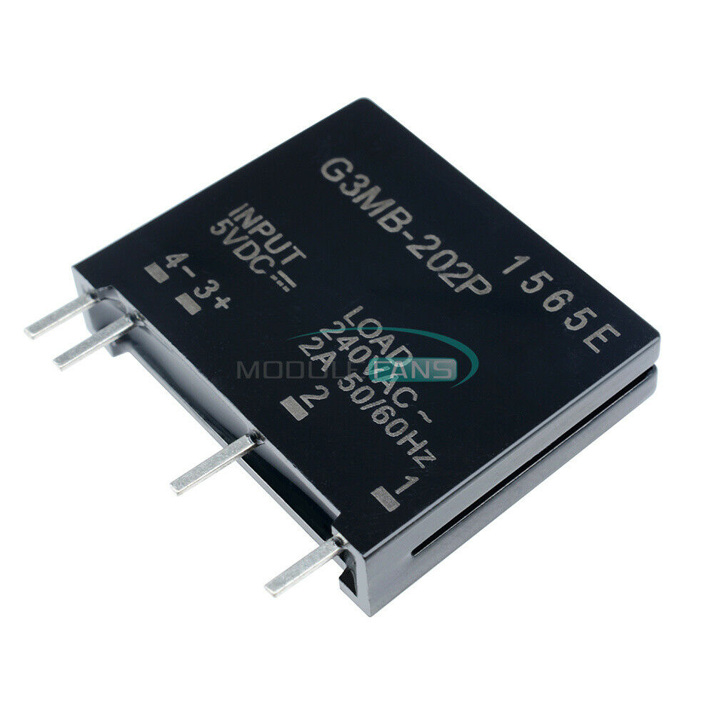 2PCS DC-AC G3MB-202P PCB SSR In 5V DC Out 240V AC 2A Solid State Relay Module