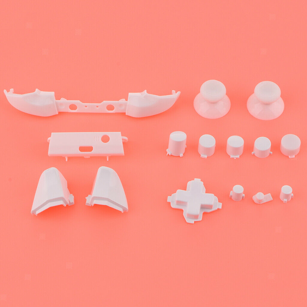 Thumbstick Analog Stick Bullet ABXY Buttons for Xbox One S Controller White