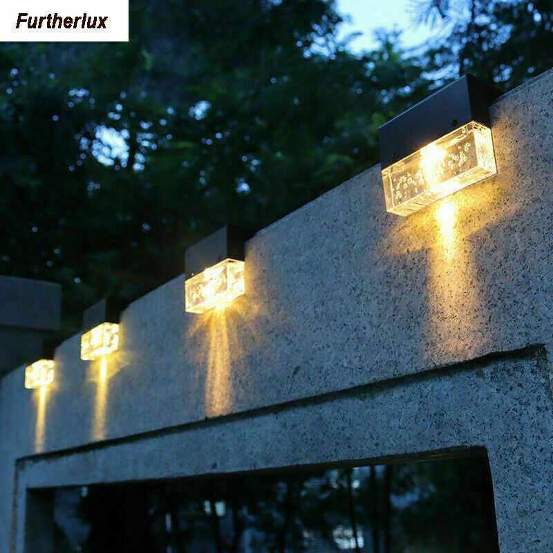 6 PACK Solar Deck Light Fence Post Light Outdoor Lighting Garden Decorative Lamp