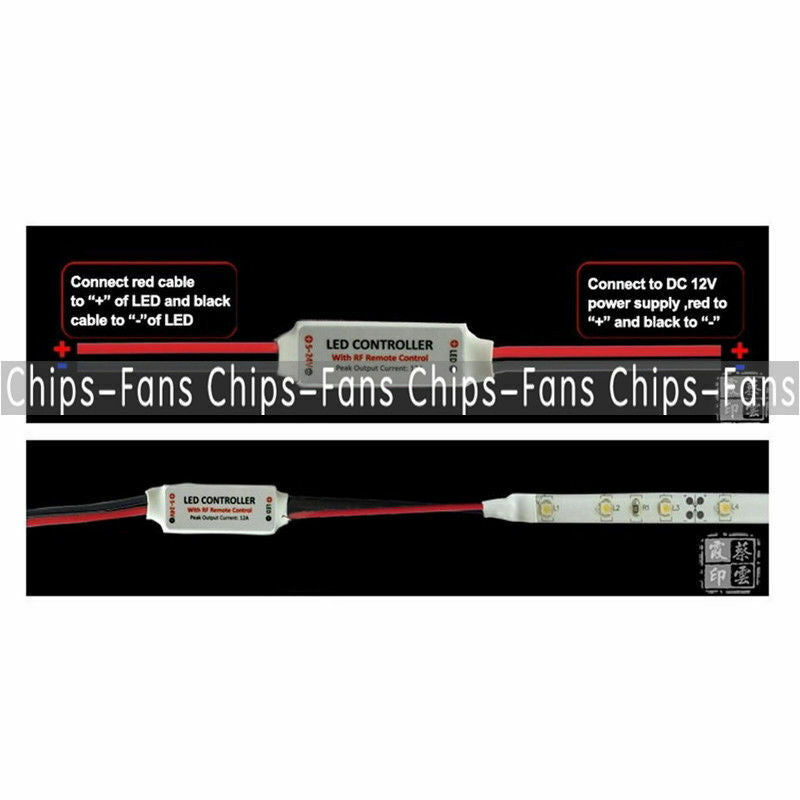 Mini 12V RF sans Fil Interrupteur Ã  Distance ContrÃ´leur Variateur pour LED Bande
