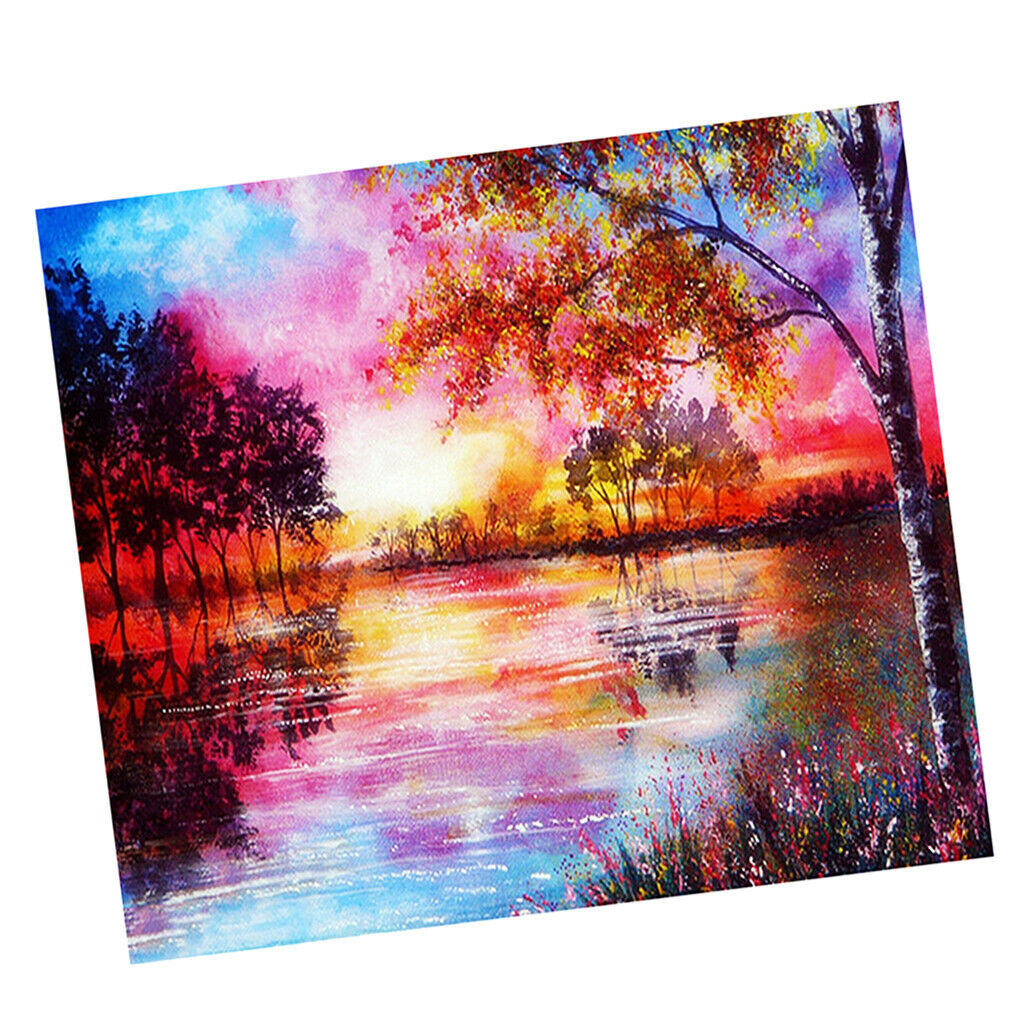 DIY Full Drill Diamond Painting Cross Stitch Kit Landscape Picture Sunrise 4