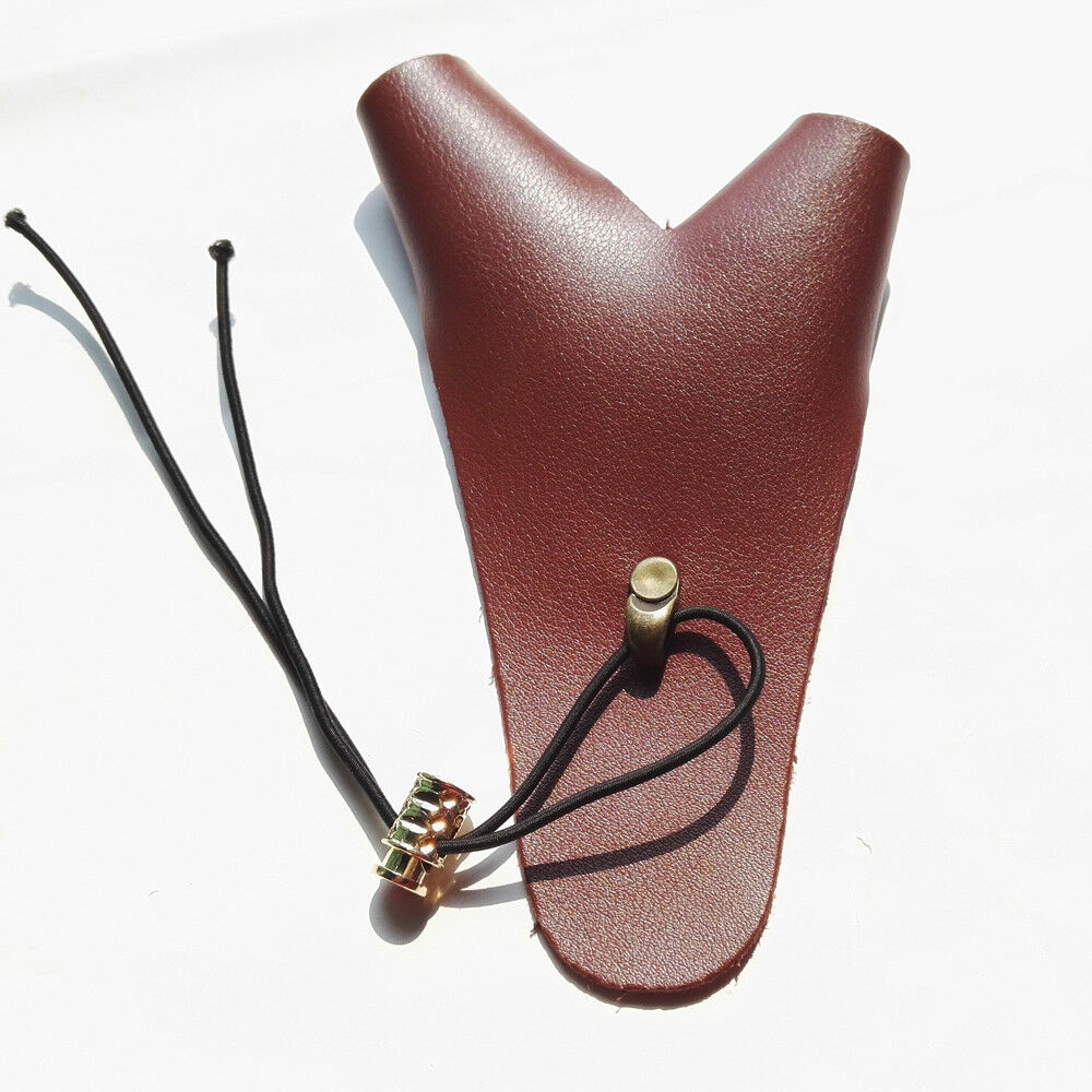 Archery Glove 2 Finger Guard Left Hand Protector Gear Bow Soft Leather Handmade