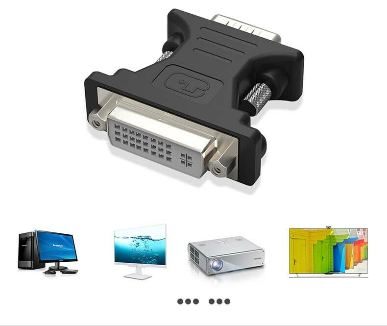 New DVI Female to VGA male adapter DVI-D dual link 24+1 ADAPTOR Converter