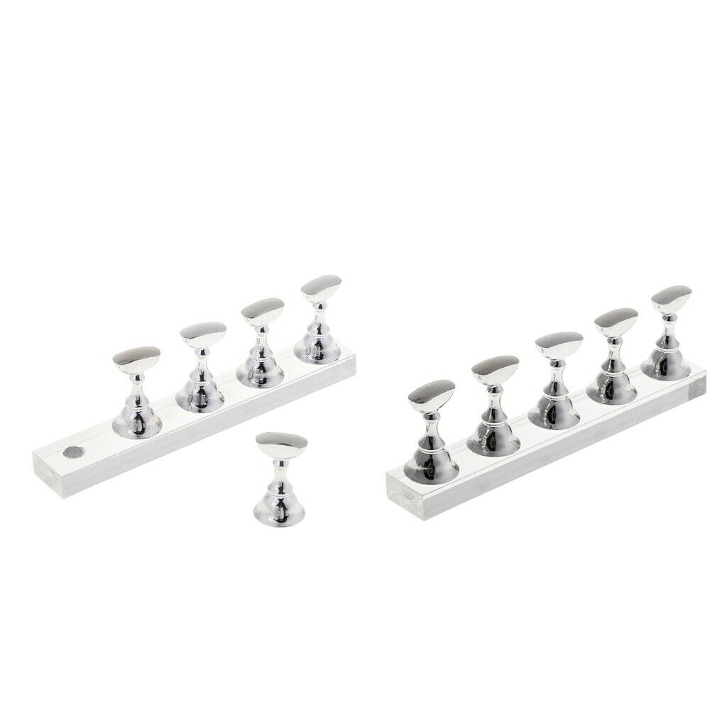 Acrylic Magnetic Nail Tips Practice Display Stands Holders Home Chessboard