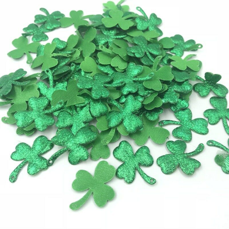 100pcs Green flower Cloth Appliques DIY Clothing Sewing Accessories 29mm