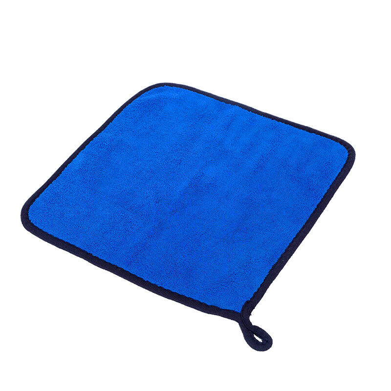 Bule Auto Wash Microfiber Towel Auto Cleaning Drying Cloth Hemming Absorbent