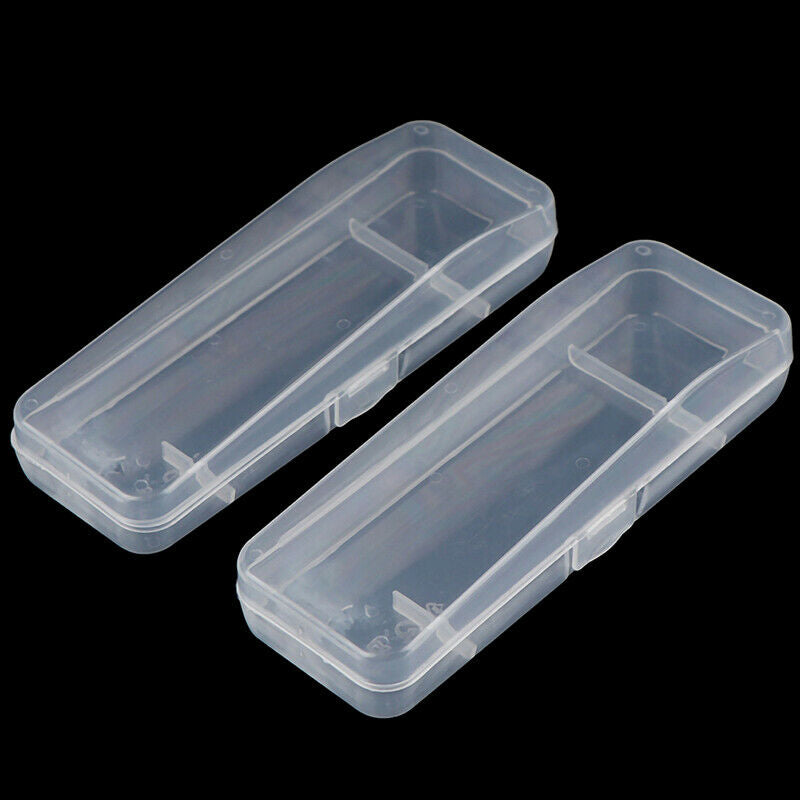2pcs Universal Handle Shaver Storage Box Full Transparent Plastic Case Razor Box