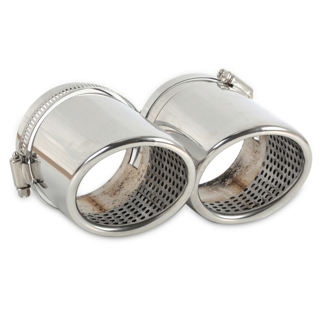 2x TAIL REAR EXHAUST MUFFLER TIP PIPE Fit for Audi Q5 A4 B8 08+ VW Tiguan 09+ An