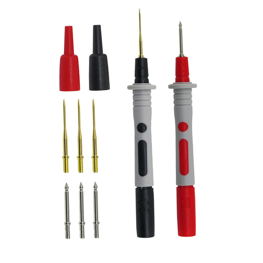 2pcs Premium Test Probes with Replaceable Probe Tips For Digital Multimeter