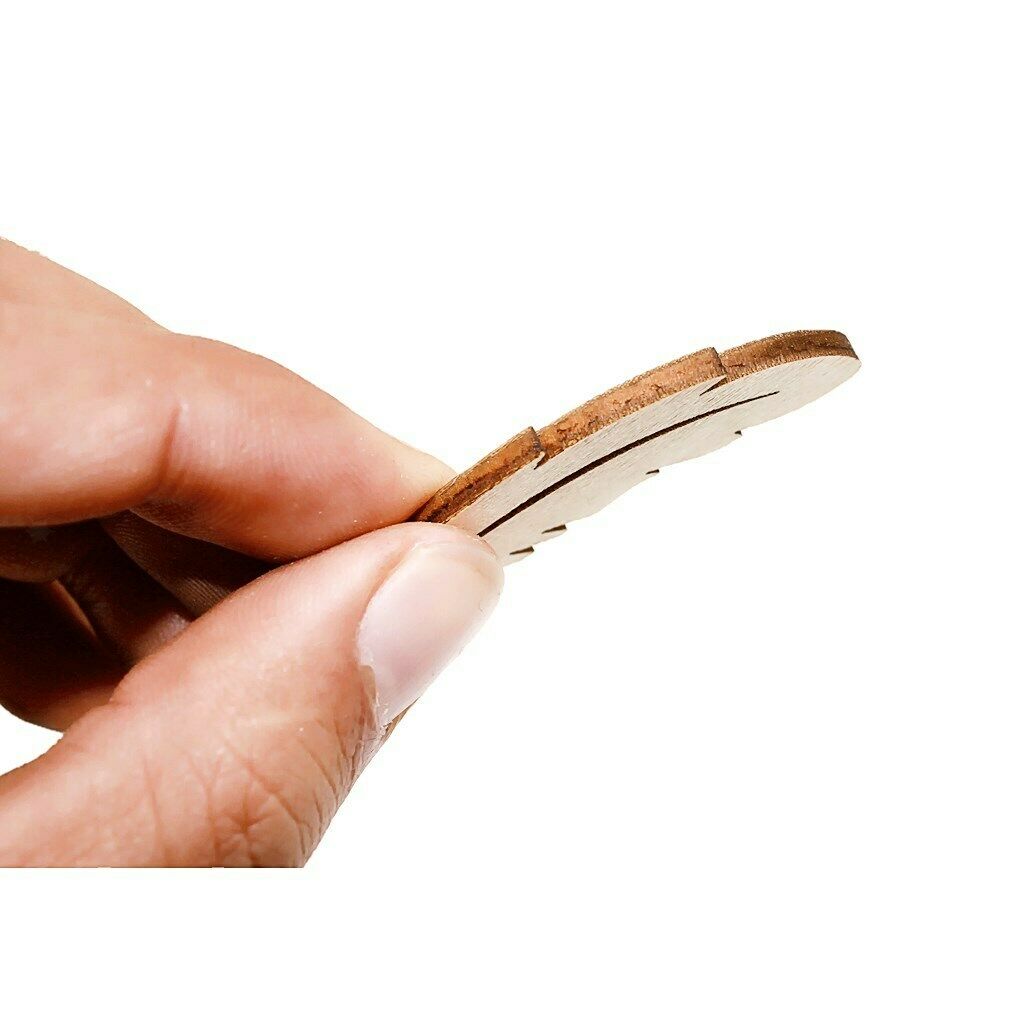 25pcs Feather Shaped Natural Wood Slices Rustic Wooden Pieces Embellishment
