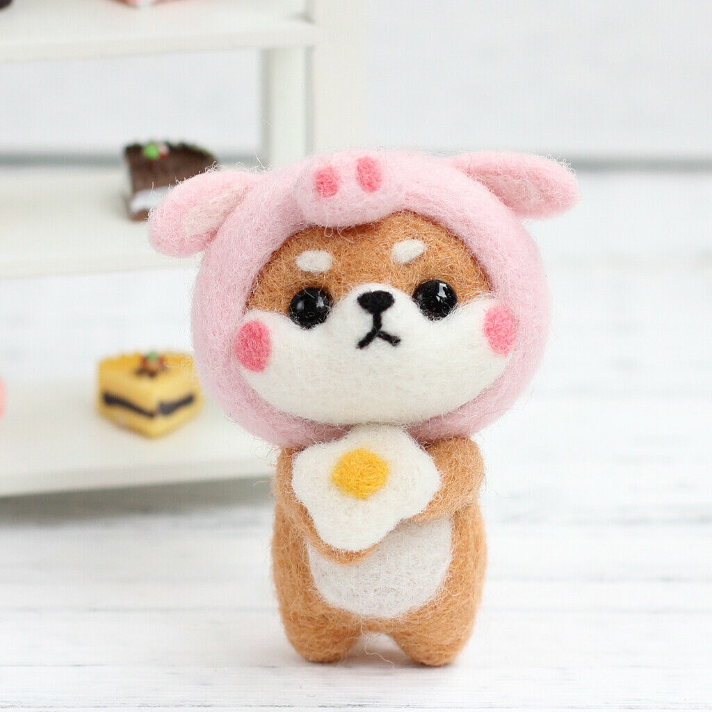 2 Sets Of Wool Felting Animals Kit DIY Handmade Non Finished Handcraft