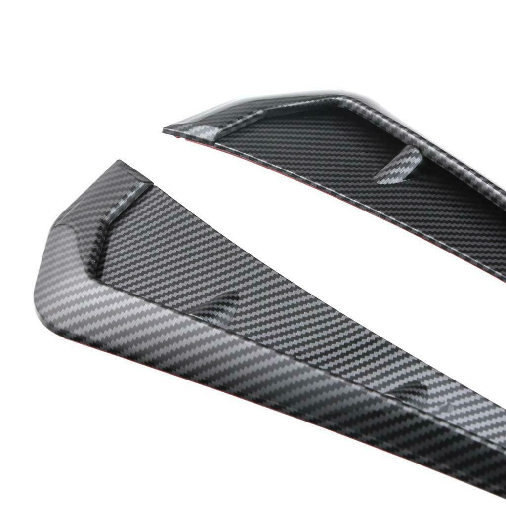1 Pair Black Carbon Front  Side