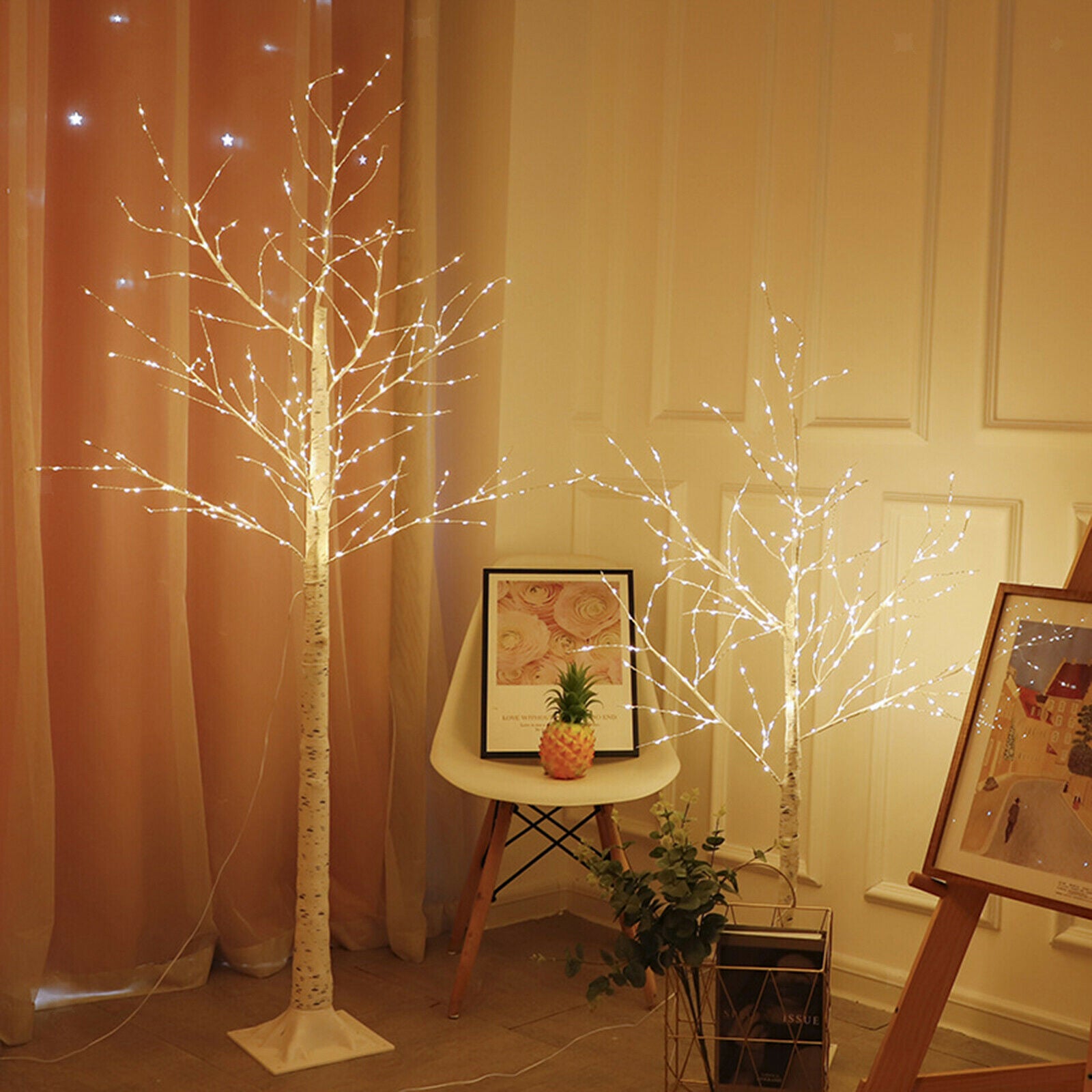 LED Birch Tree Light for Home Decor Ornament 60cm 55 LED without Remote