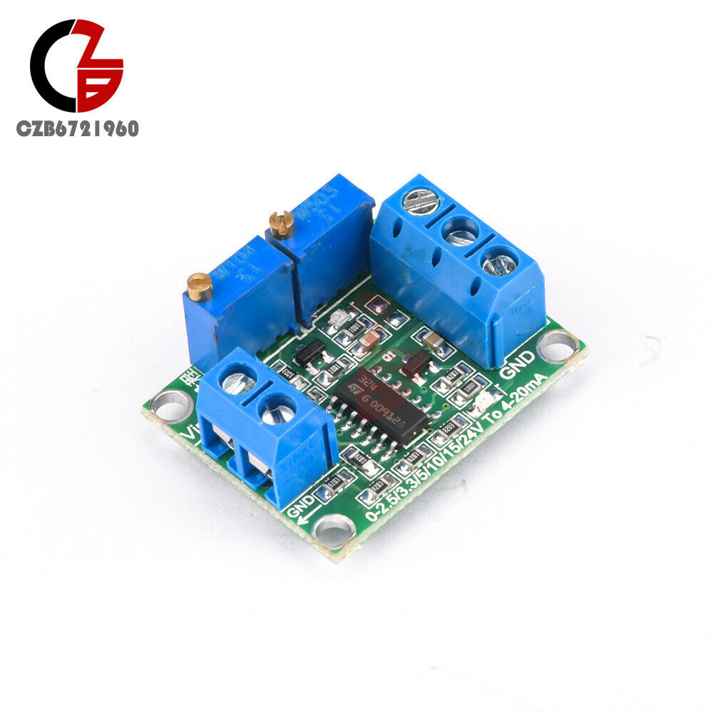 0-2.5V/3.3V/5V/10V/15V/24V to 4-20mA Voltage to Current Signal Conversion Module