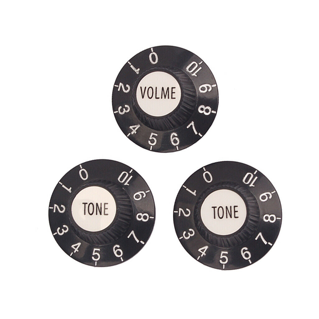 Electric/Classical/Acoustic Guitar Bass Amplifier Knobs   1V 2T Black