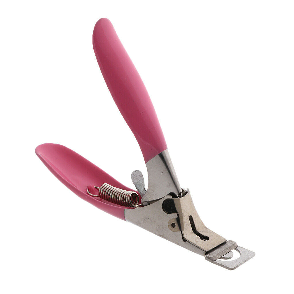 Plastic Handle Stainless Steel Blade Nail  Acrylic UV GEL False Tips