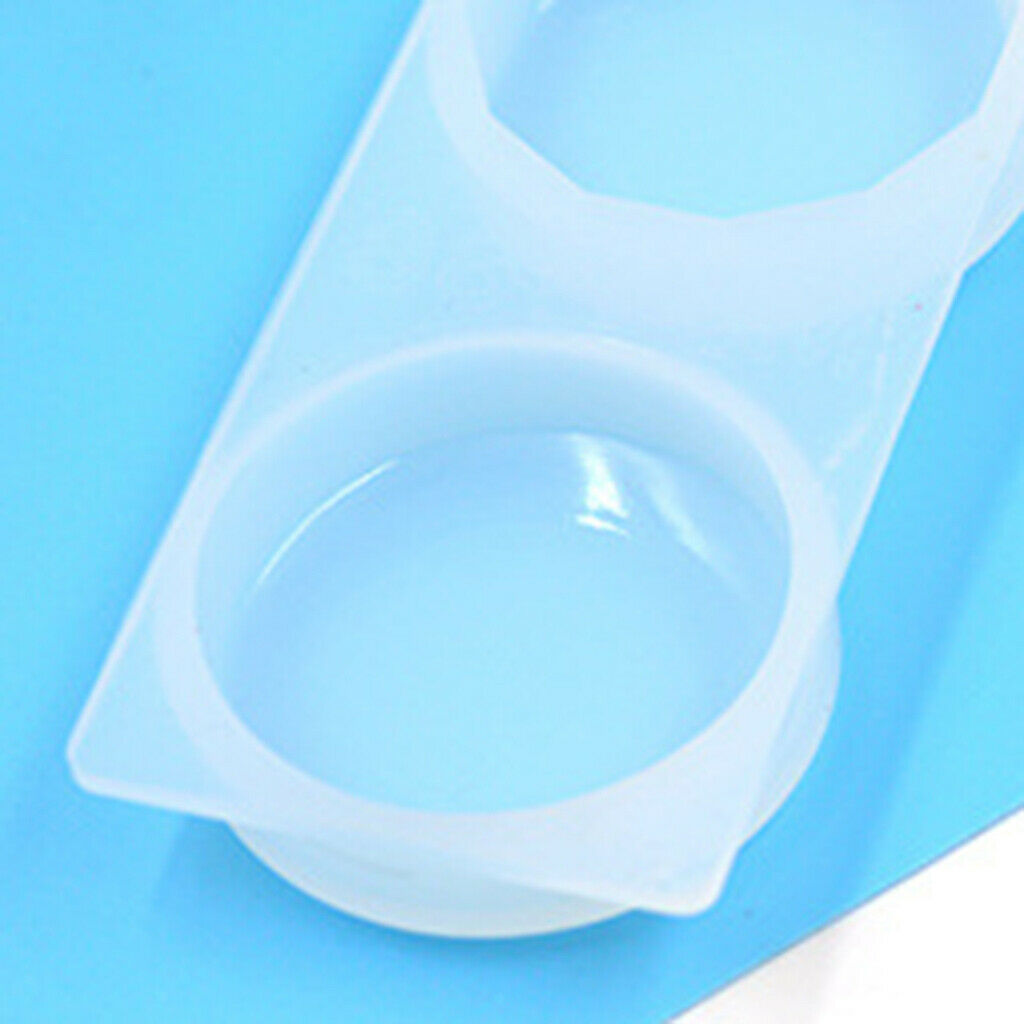 Round faceted silicone mold for pouring epoxy clay plaster of paris craft mold