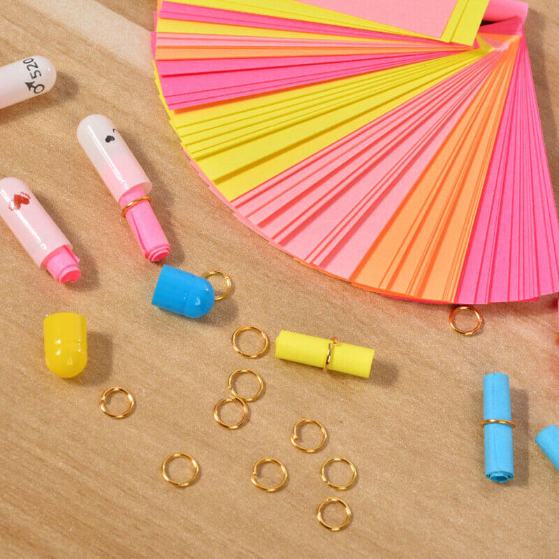 Love Blank Message Capsule Envelope Letter Paper for Children Pill Capsule M JD
