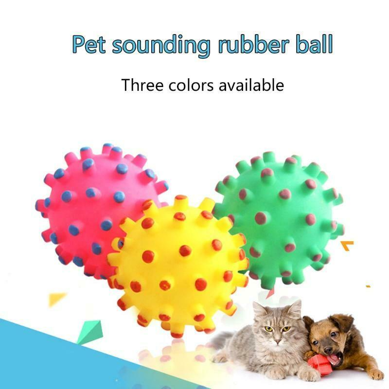 Teeth Cleaning Chew Training Pet Squeaking Pet Dog Ball Pet Bite Chew Ball Gift