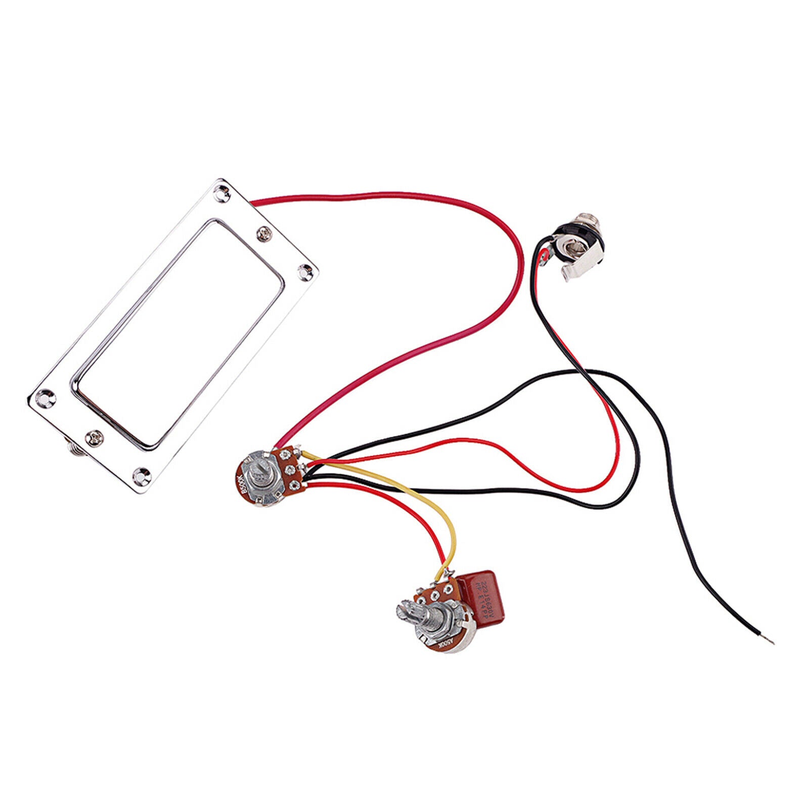 Prewired Guitar Pickup Harness Kit Volume Tone Pots for Electric Guitar