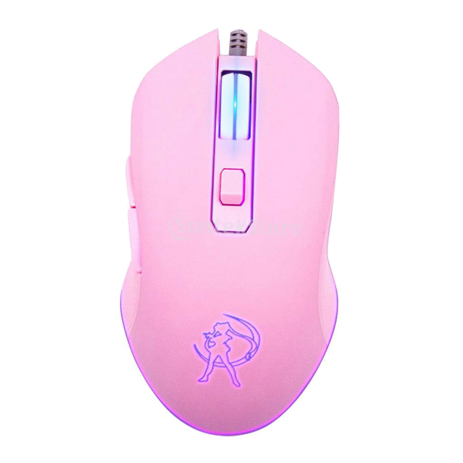 Gaming Mouse Wired with 7 Colors Backlit, 6 Buttons 1600 DPI for Gamer PC
