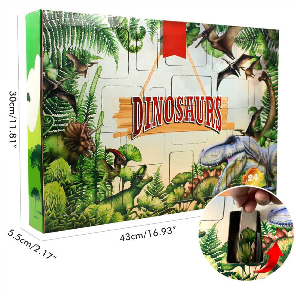 24Pcs 6 in 1 Christmas Advent Countdown Calendar Dinosaur Blind Box DIY Toys
