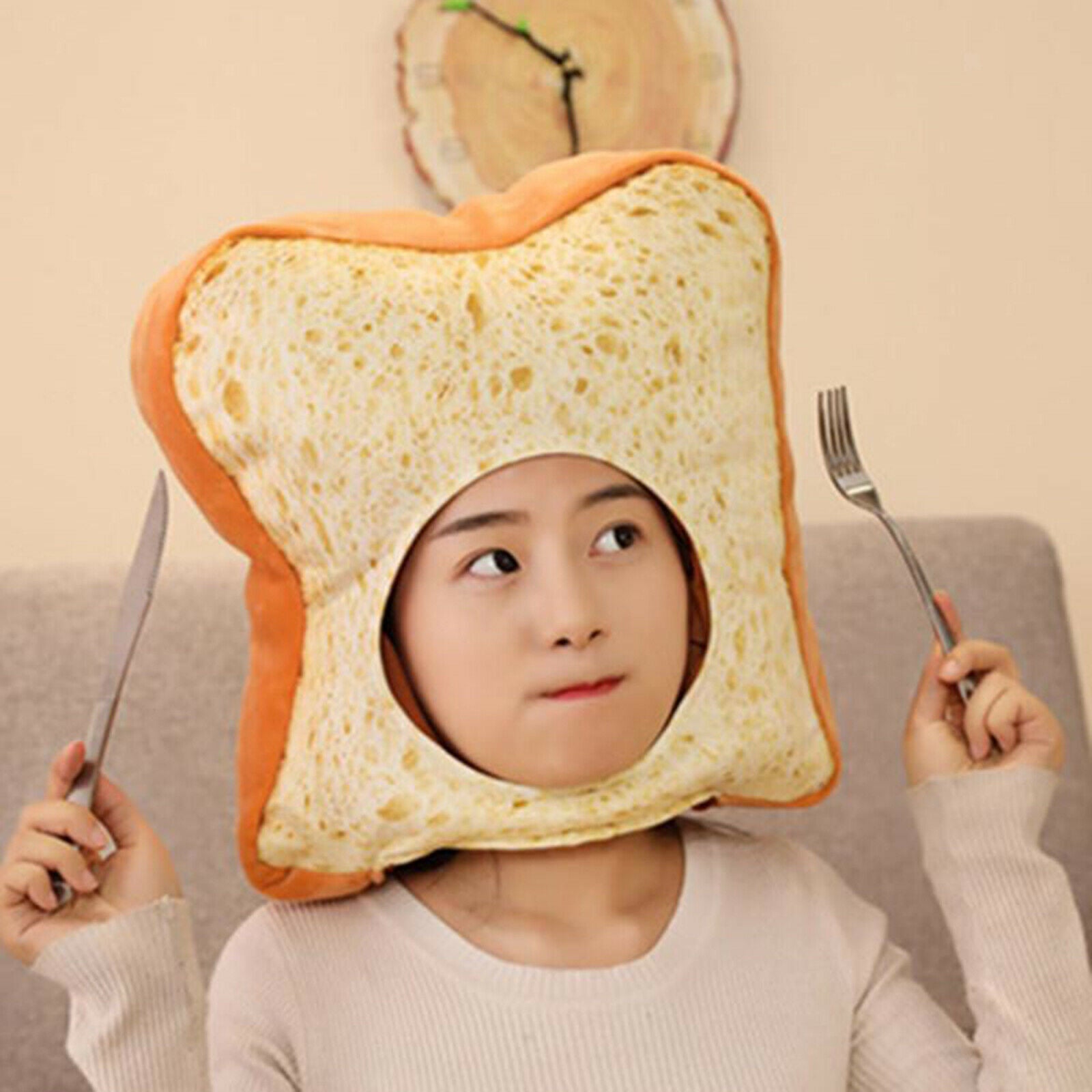 Warm Toast Bread Hood Hat Party Cute Bread Dress Up Headdress   Supplies