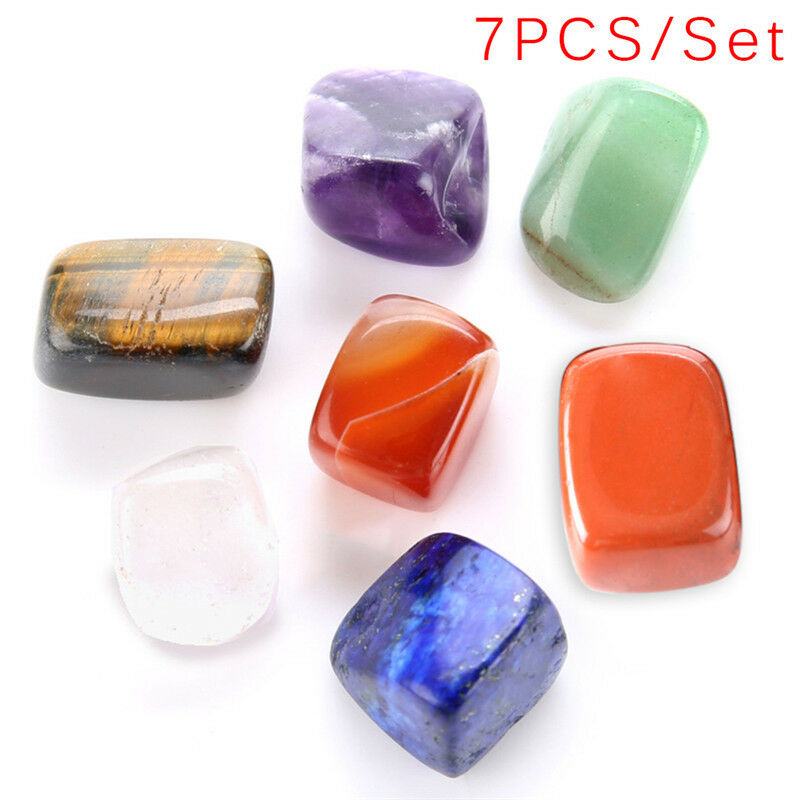 7PCS/Set Chakras Yoga Energy Stone Healing Natural Crystal DIY Jewelry MakingBDA