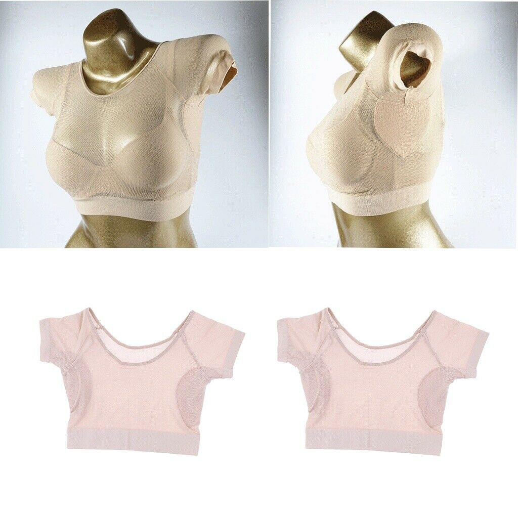 2 Pcs Short Sleeve Underarm Armpit Sweat Pads  Absorbing Perspiration