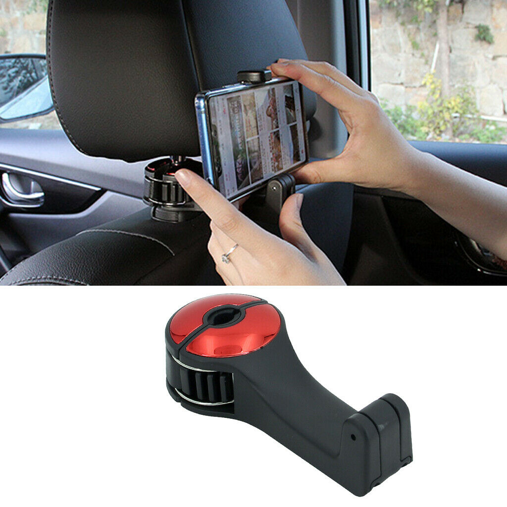 2in1 Vehicle Car Seat Back Hook with Phone Holder Hanger Organizer for Bag