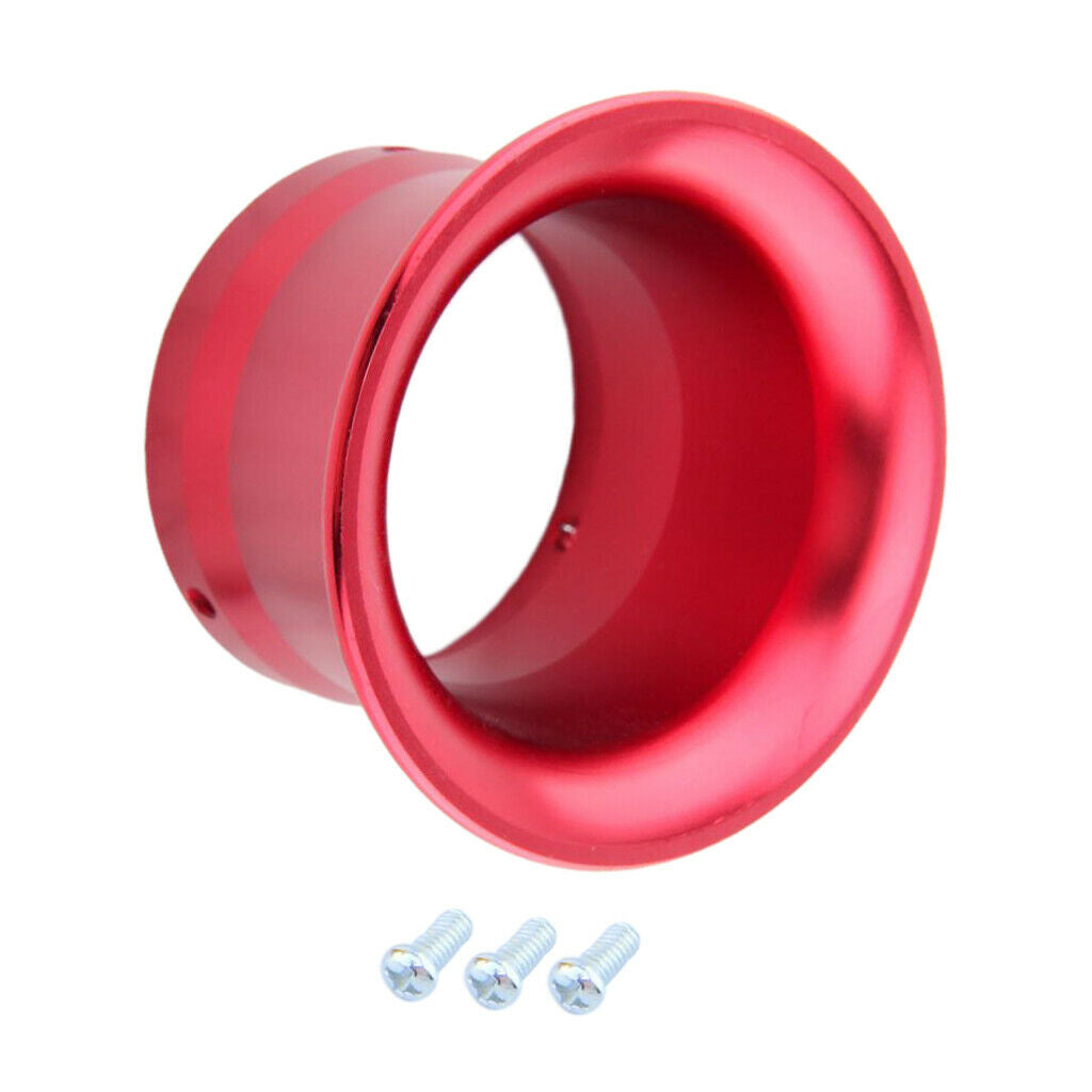 4Pcs 2inch Aluminum Cold Air Filter Velocity Stack Funnel for Carburetor Red
