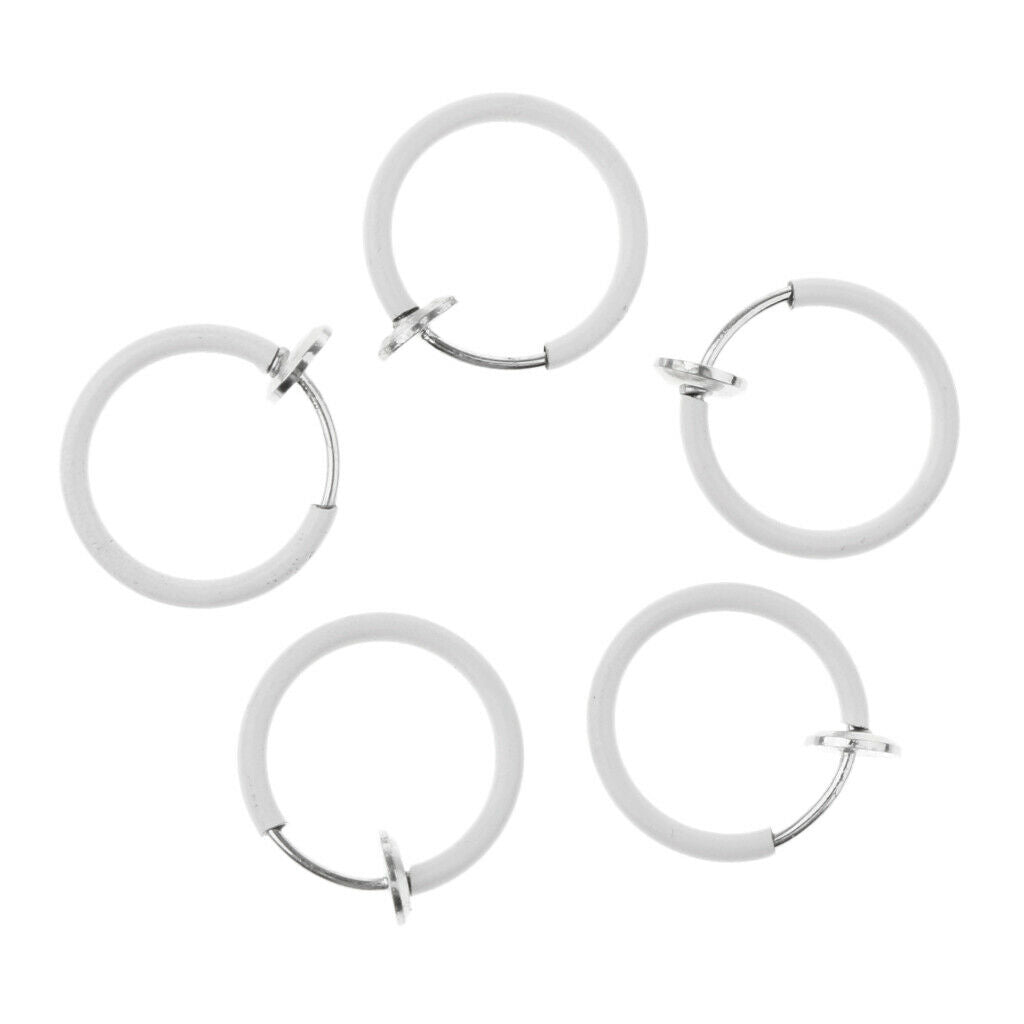 15Pcs 13mm Clip On Nose Ear Septum Lip Eyebrow Earring No Piercing