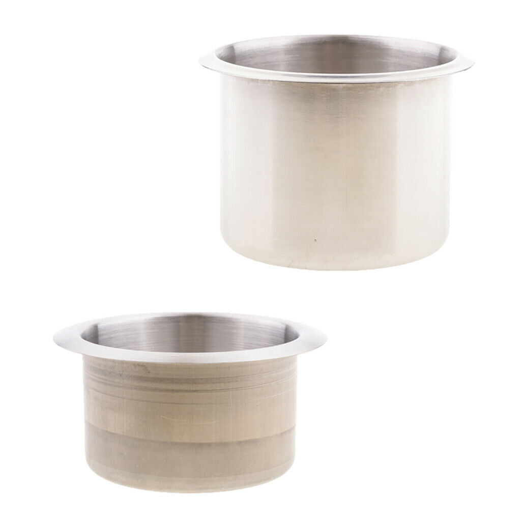 Stainless Steel Drop-in Drink Holder - Pack of 2, 68x55mm and 85x55mm