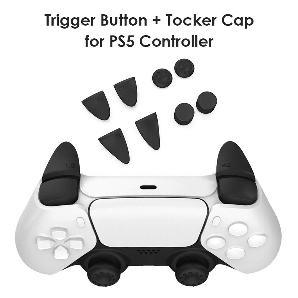 Thumb Stick Grip Key Caps Joystick Cover L2 R2 Trigger Extender for Sony PS5