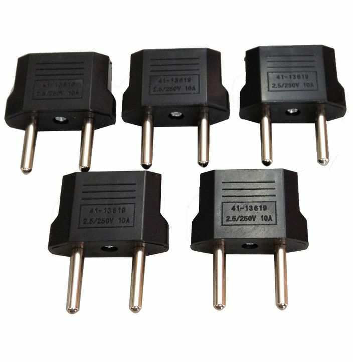5X US/USA to European Euro EU Travel Charger Adapter Plug Outlet Converter NEW