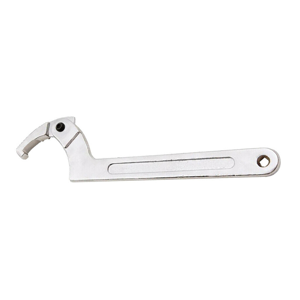 Chrome Vanadium Adjustable Spanner Hook Wrench Tool 32-76mm Square Head