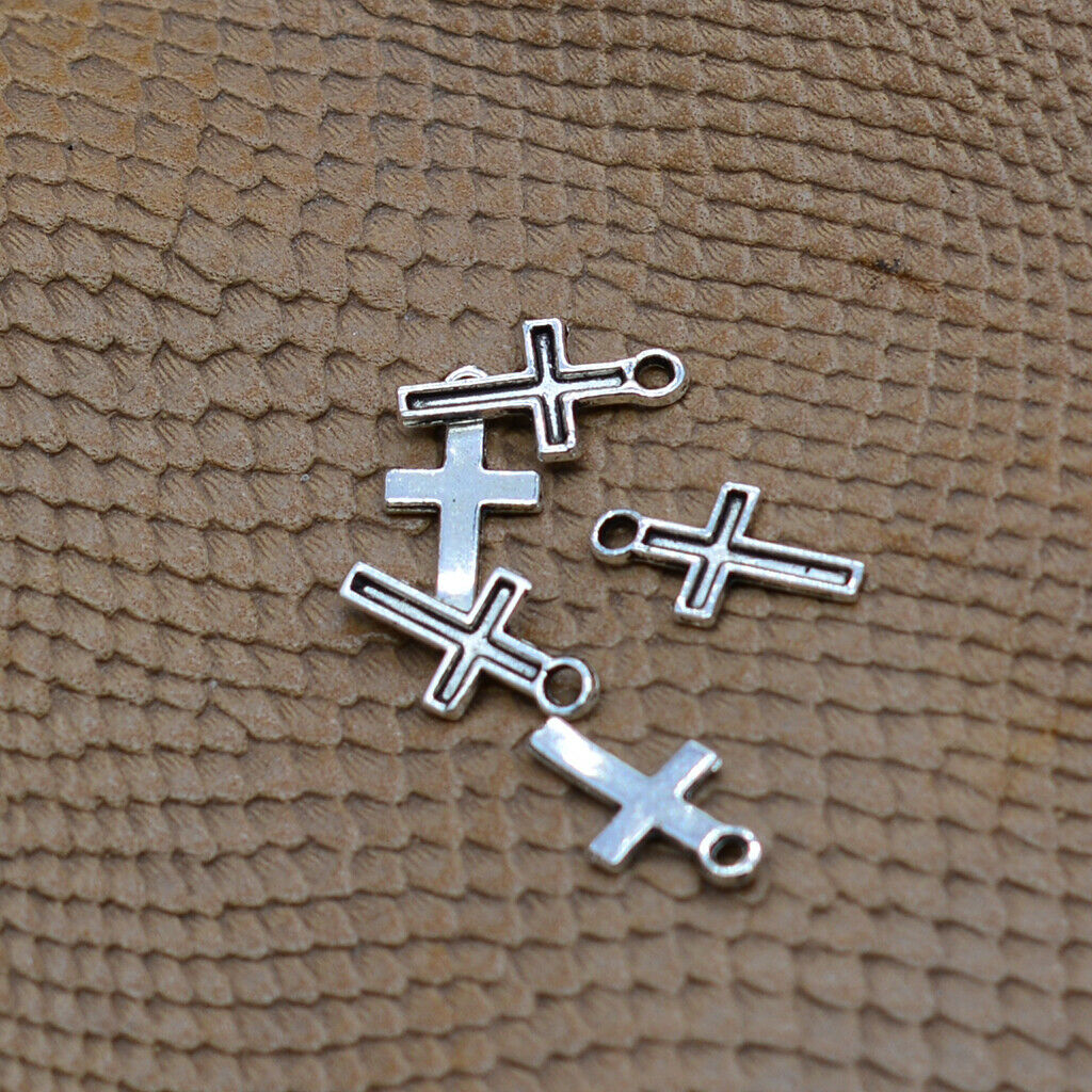 200 Pieces Cross Shape Pendants Chain Pendants Charms Pendants for Diy Jewelry