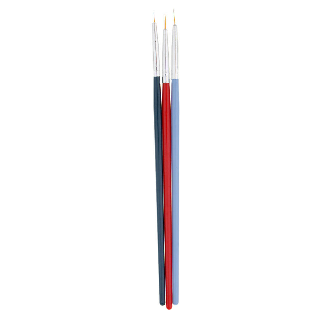3PCs Nail Art Design Set Dotting Painting Drawing Flower Liner Brush Pen Tools