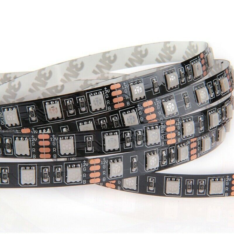 RGB LED Strip Light 5M 5050 SMD 300 LED Black-PCB / 5 Metres S9H2H2