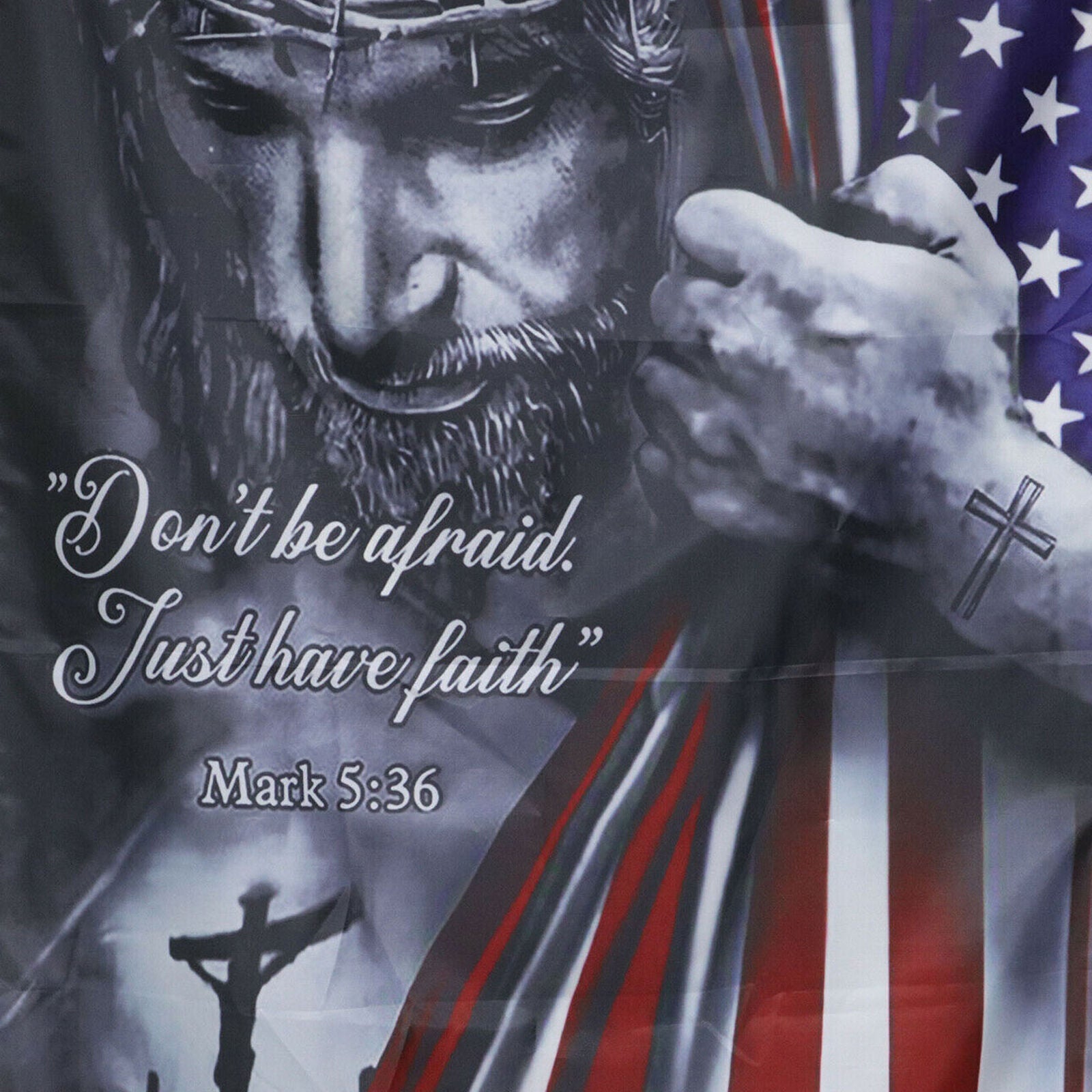 Jesus Christian Donâ€™t Be Afraid Just Have Faith Flag 3x5ft bannerNew