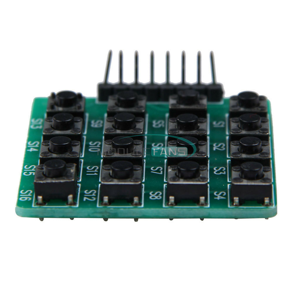 2PCS 4x4 Matrix 16 Keypad Keyboard 16 Botton Module MCU Green Board for Arduino